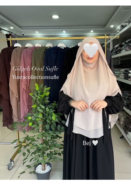 Tesettür Gölgeli Oval Sufle modelleri