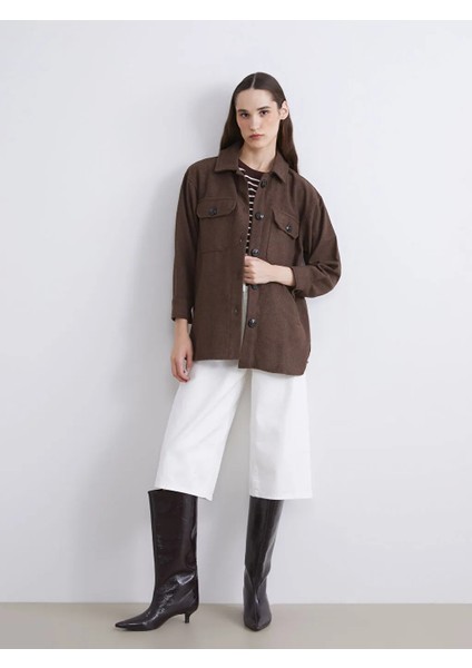 Lcw Vision Kahverengi Oversize Kadın Oduncu Gömlek Ceket fiyatları