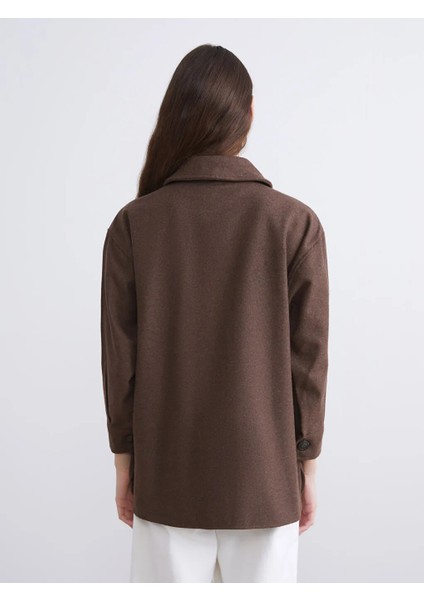 Lcw Vision Kahverengi Oversize Kadın Oduncu Gömlek Ceket fırsatları