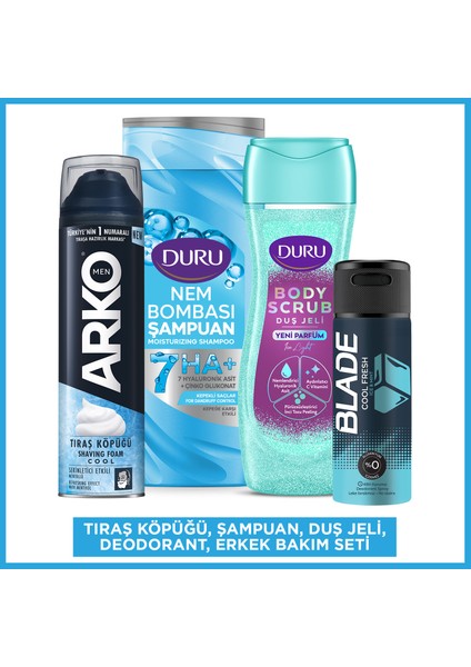 Nem Bombası Kepeğe Karşı Şampuan & Erkek Bakım Seti