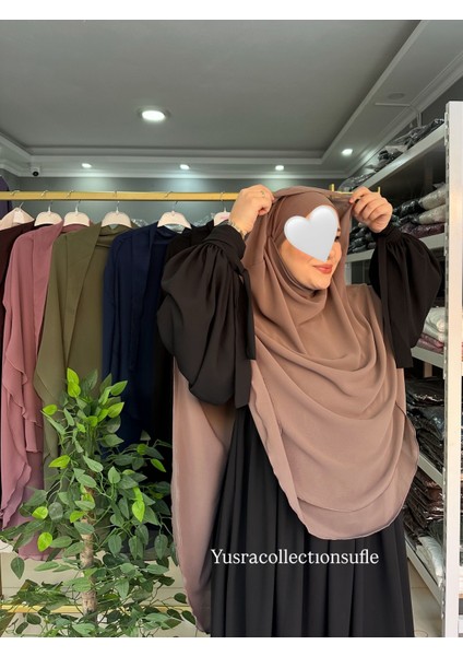 Tesettür Gölgeli Oval Sufle modelleri