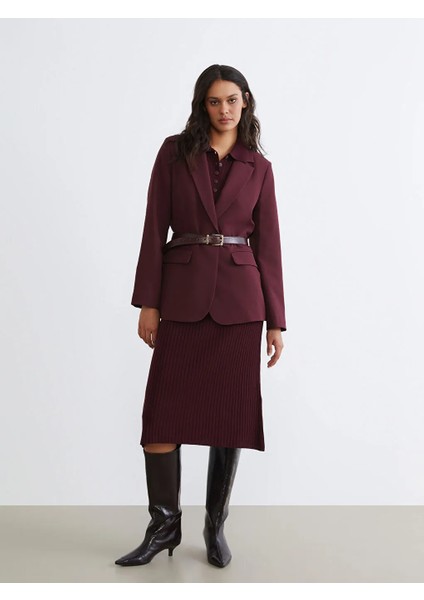 Lcw Vision Bordo Krep Kadın Blazer Ceket fiyatları
