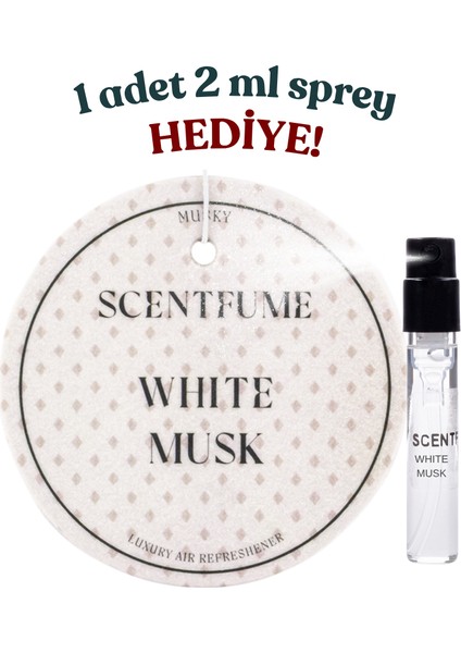White Musk Koku Kartı - Araç Kokusu - Oto Kokusu - Asmalı Koku