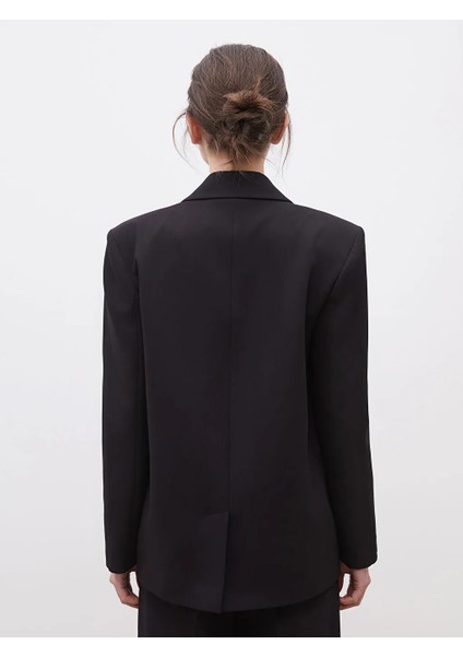 Soulife Siyah Krep Kadın Blazer Ceket fırsatları