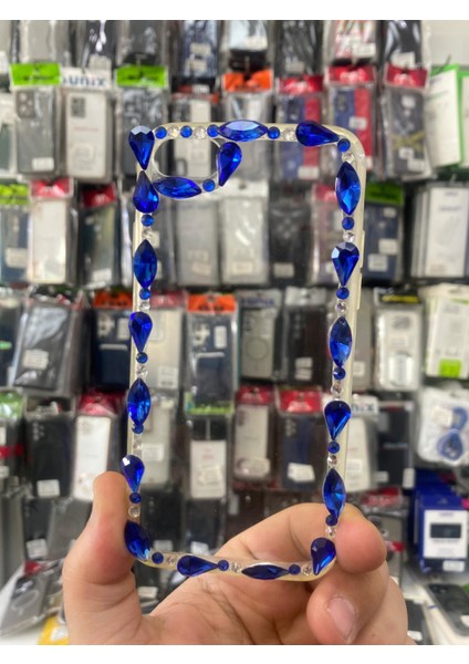 Iphone 7 Iphone 8 Uyumlu Mavi Taşlı Kılıf