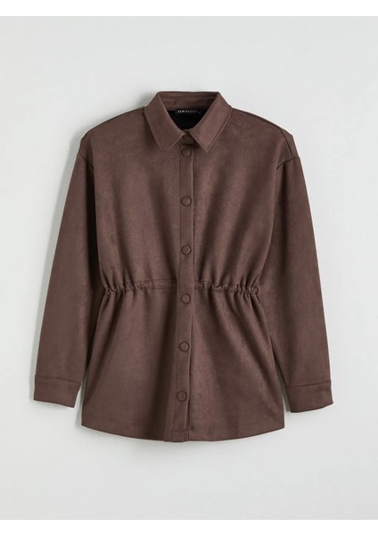 Lcw Modest Kahverengi Kadın Süet Görünümlü Gömlek Ceket fiyatları