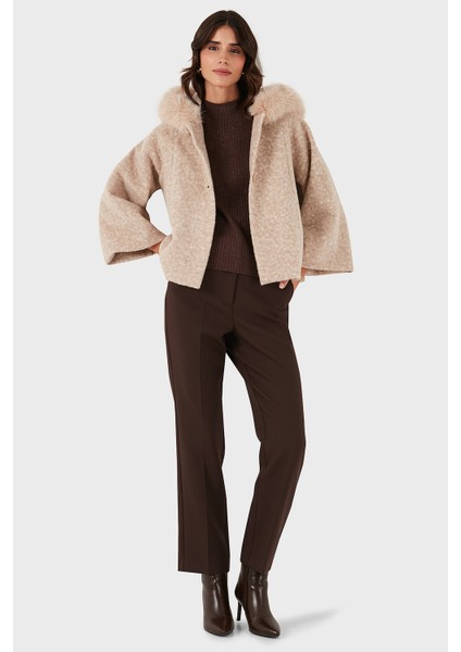 Via Dante Oversize Yumuşak Tüylü Kapüşonlu Truvakar Kol Astarlı Mont Bayan Mont 690919 fiyatları