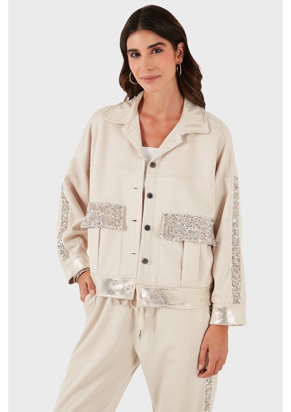 Via Dante Oversize Fit Gömlek Yaka Cep Detaylı Ceket Bayan Ceket 69143570 fırsatları