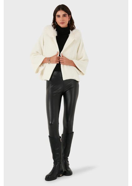 Via Dante Oversize Yumuşak Tüylü Kapüşon Truvakar Kollu Mont Bayan Mont 690920 fiyatları