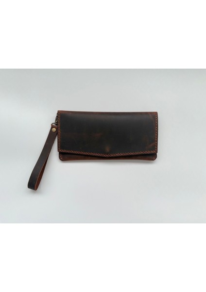 Natderi Hakiki Deri Kadın Cüzdan Bileklik Askılı 7 Kartlıklı 20X10 cm - El Işçiliği fırsatları