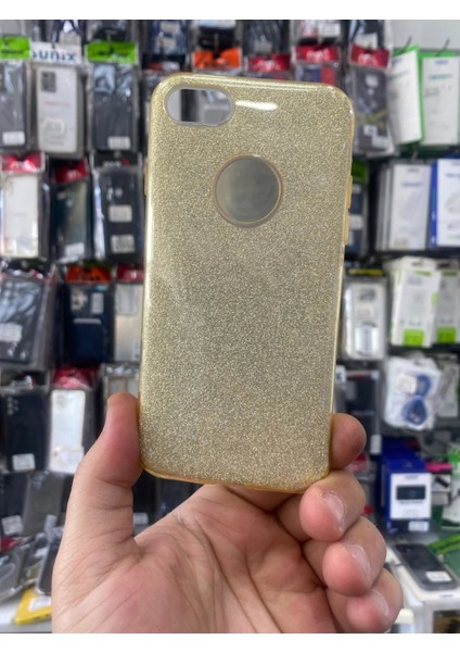 Iphone 7 Iphone 8 Uyumlu Gold Taşlı Kılıf