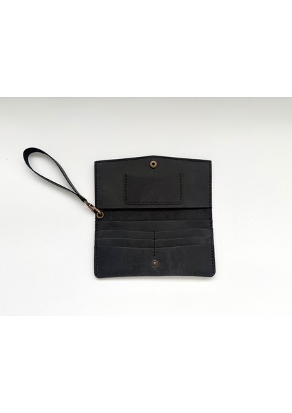 Natderi Hakiki Deri Kadın Cüzdan Bileklik Askılı 7 Kartlıklı 20X10 cm - El Işçiliği fırsatları