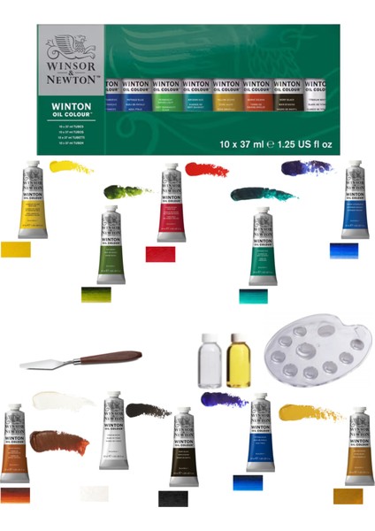 Winsor & Newton Winton Oil Set 10 X37ML Profesyonel Şövale Set fiyatları
