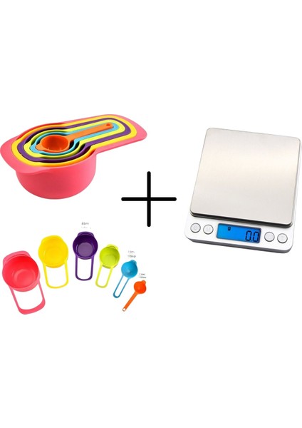® Elektronik 3000 gr Kapasiteli Dijital Hassas Mutfak Tartısı ve 5'li Pratik Ölçü Kaşığı