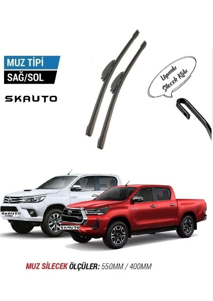 Toyota Hilux Ön Cam Muz Silecek Takımı (2016-2025)
