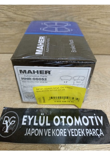 58101-02A00 Maher Ön Fren Balatası Atos 97-05 MHR-00052 fiyatları