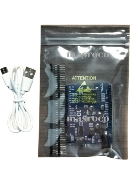Wemos D1 Arduino ESP8266 Wifi Kontrol Kartı-Typec+Hediye Setli fırsatları