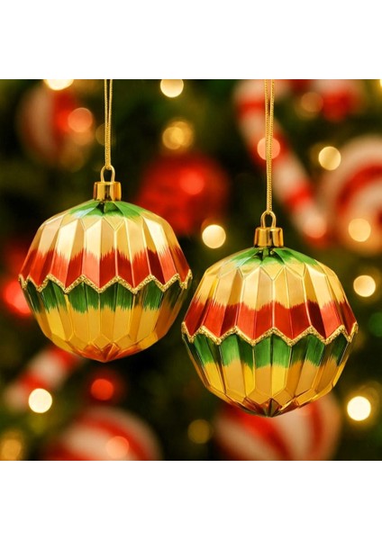 Zig Zag Geometrik Dokulu Çam Ağacı Süsü Renkli 10 cm fiyatları