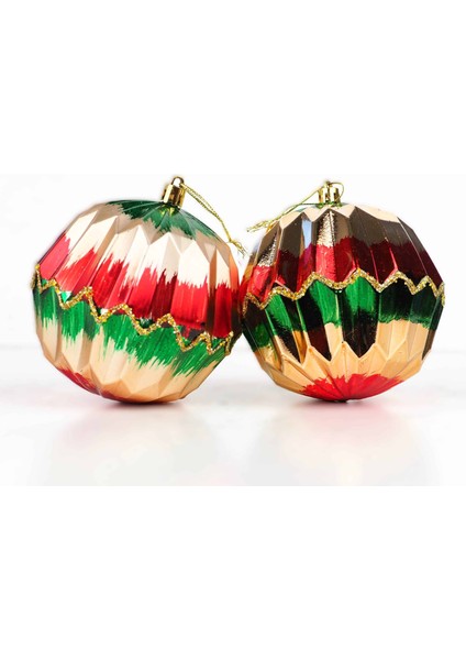 Zig Zag Geometrik Dokulu Çam Ağacı Süsü Renkli 10 cm fırsatları