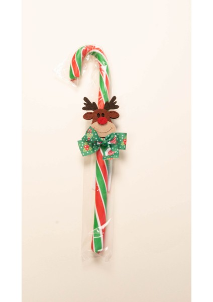 Candyzoo Dev Yılbaşı Süslü Figürlü Baston Şeker 120-130 Gr. 1 Adet