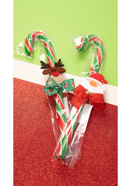 Candyzoo Dev Yılbaşı Süslü Figürlü Baston Şeker 120-130 Gr. 1 Adet modelleri
