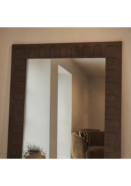 Sıcak Ahşap Ekstra Büyük Premium Ayna 200CM x 120CM