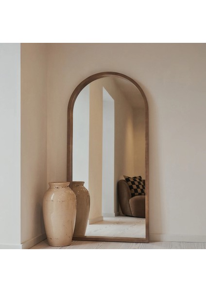 Tam Boy Sıcak Ahşap Kemerli Ahşap Boy Aynası 170CM x 80CM