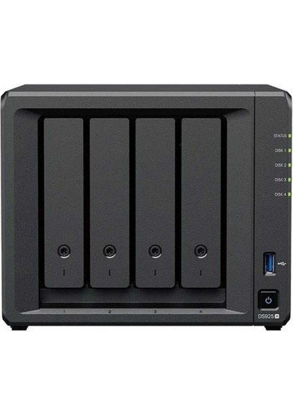 DS925+009 4gb 2X8TBHDD 4x3.5" Sata Desteği Raıd Nas Depolama Ünitesi