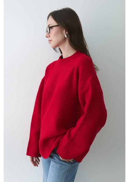 Kırmızı Bisiklet Yaka Basic Kazak - 2217 modelleri