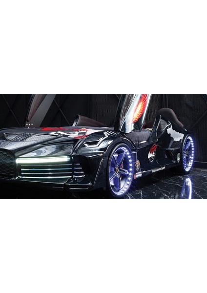 s Arabalı Yatak Çocuk Karyolası Kumandalı Işık ve Ses Sistemli Moon Aero Full Siyah fırsatları