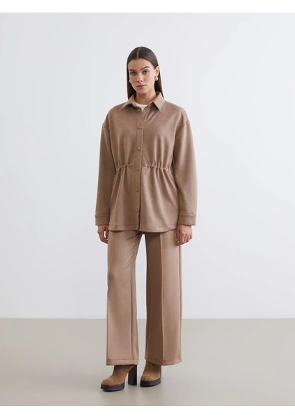 Lcw Modest Bej Kadın Süet Görünümlü Gömlek Ceket fiyatları