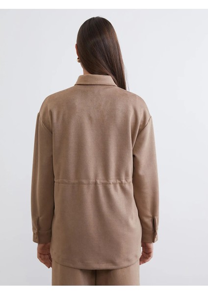 Lcw Modest Bej Kadın Süet Görünümlü Gömlek Ceket fırsatları
