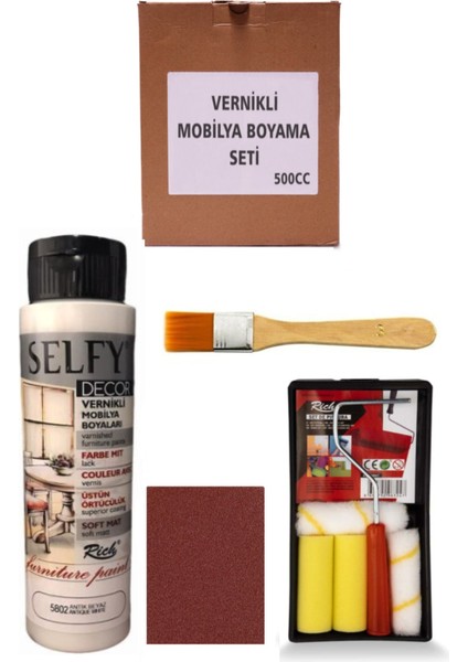 Rich Selfy Decor 500 cc Antik Beyaz Kendinden Vernikli Mobilya Boyama Seti