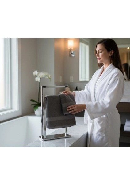 Set Üstü Banyo Havluluk Komple Pirinç Ağır Malzeme Gümüş Renk Havluluk Aksesuarlık fiyatları