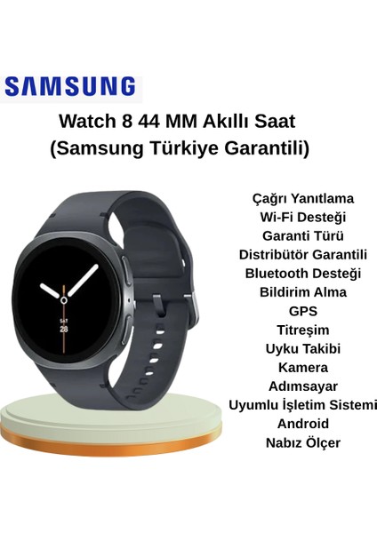 Galaxy Watch8 Akıllı Saat (Bluetooth, 44 Mm) Grafit