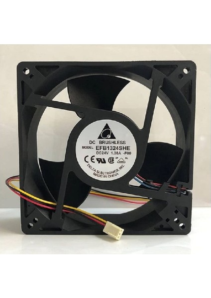 EFB1324SHE-F00 ,127X38MM 24VDC 200-CFM 3-Kablo Fan