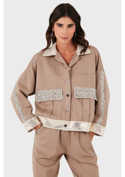 Via Dante Oversize Fit Gömlek Yaka Cep Detaylı Ceket Bayan Ceket 69143570 fırsatları