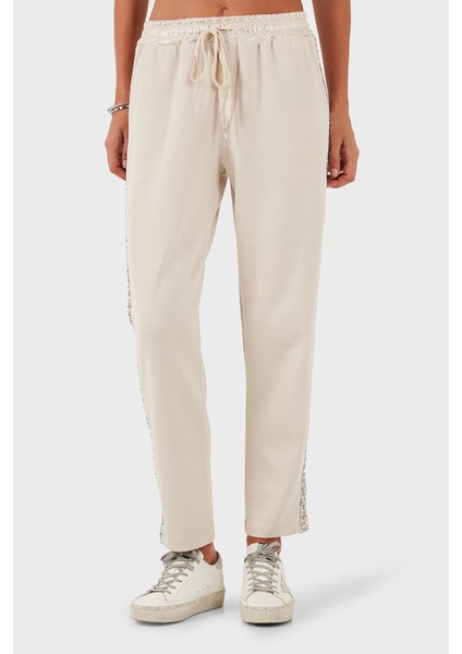 Via Dante Relaxed Fit Normal Bel Düz Paça Pul Detaylı Pantolon Bayan Pantolon 69143450