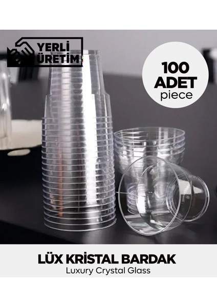 Lüx Kristal Bardak 100 Adet
