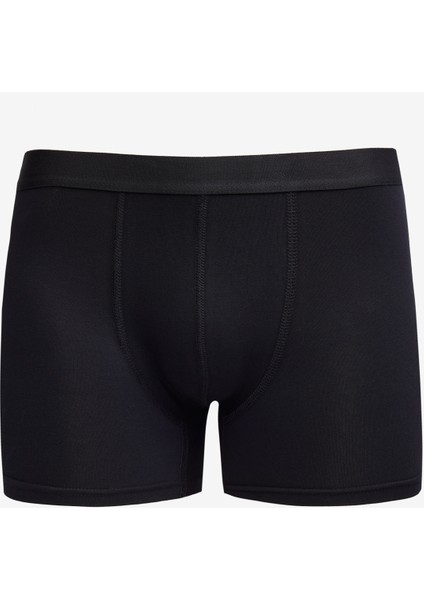 Erkek Siyah 3'lü Pamuklu Esnek Boxer Paketi modelleri