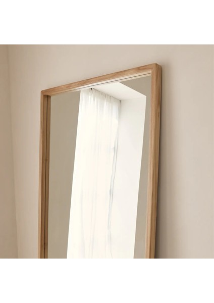 Natural Ahşap Tam Boy Ahşap Boy Aynası 180CM x 80CM