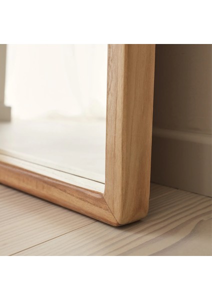 Natural Ahşap Tam Boy Ahşap Boy Aynası 180CM x 80CM