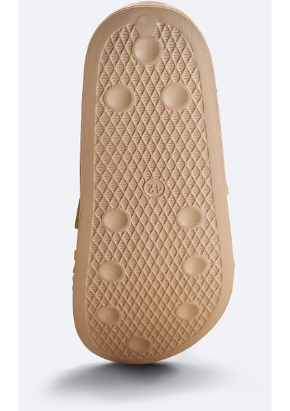 Erkek Bej Esnek Taban Hafif Terlik A51Y8305