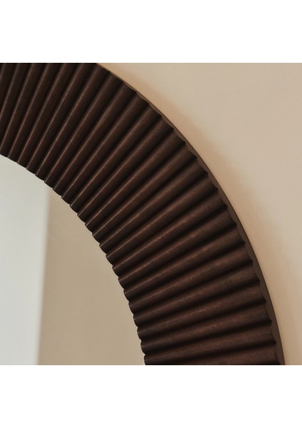 Koyu Ahşap Ekstra Büyük Premium Kemerli Boy Aynası 180CM x 100CM