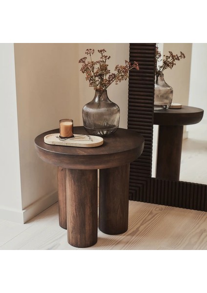 Koyu Ahşap Ekstra Büyük Premium Kemerli Boy Aynası 180CM x 100CM