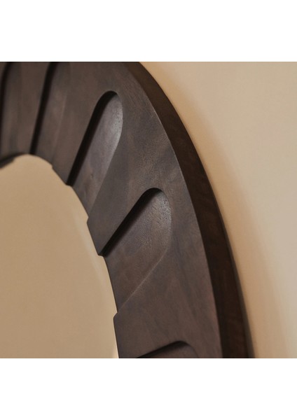 Koyu Ahşap Ekstra Büyük Premium Kemerli Ayna 190CM x 110CM fiyatları