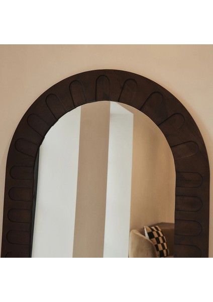 Koyu Ahşap Ekstra Büyük Premium Kemerli Ayna 190CM x 110CM fırsatları