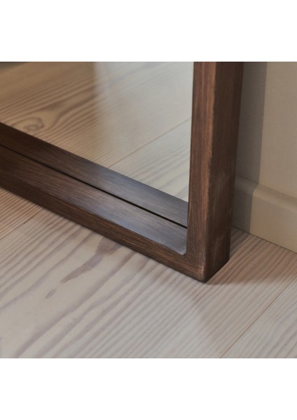 Tam Boy Koyu Ahşap Kemerli Ahşap Boy Aynası 170CM x 80CM indirimleri