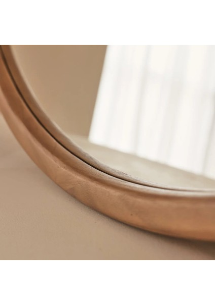 Sıcak Ahşap Yuvarlak Ahşap Duvar Aynası 70CM x 70CM fiyatları