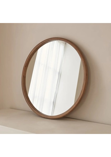 Sıcak Ahşap Yuvarlak Ahşap Duvar Aynası 70CM x 70CM modelleri